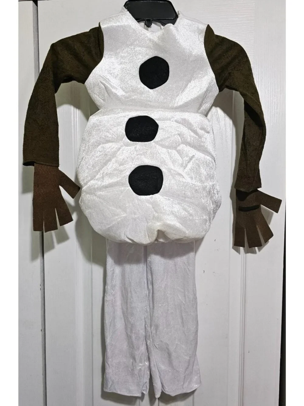 Frozen Olaf Costume Snowman Plush Hood Disney Disguise Halloween Toddler Kid 4-6